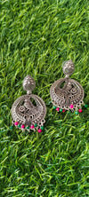 Oxidized chandbali earings