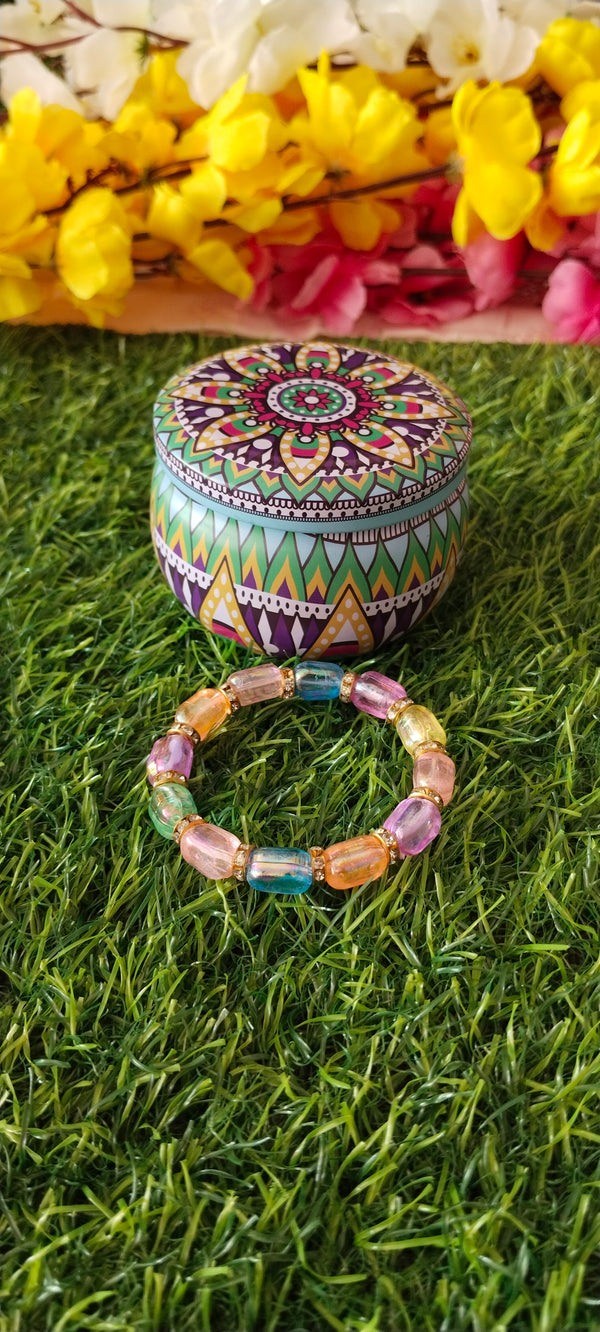 Baby-safe smooth beads for comfort bracelet